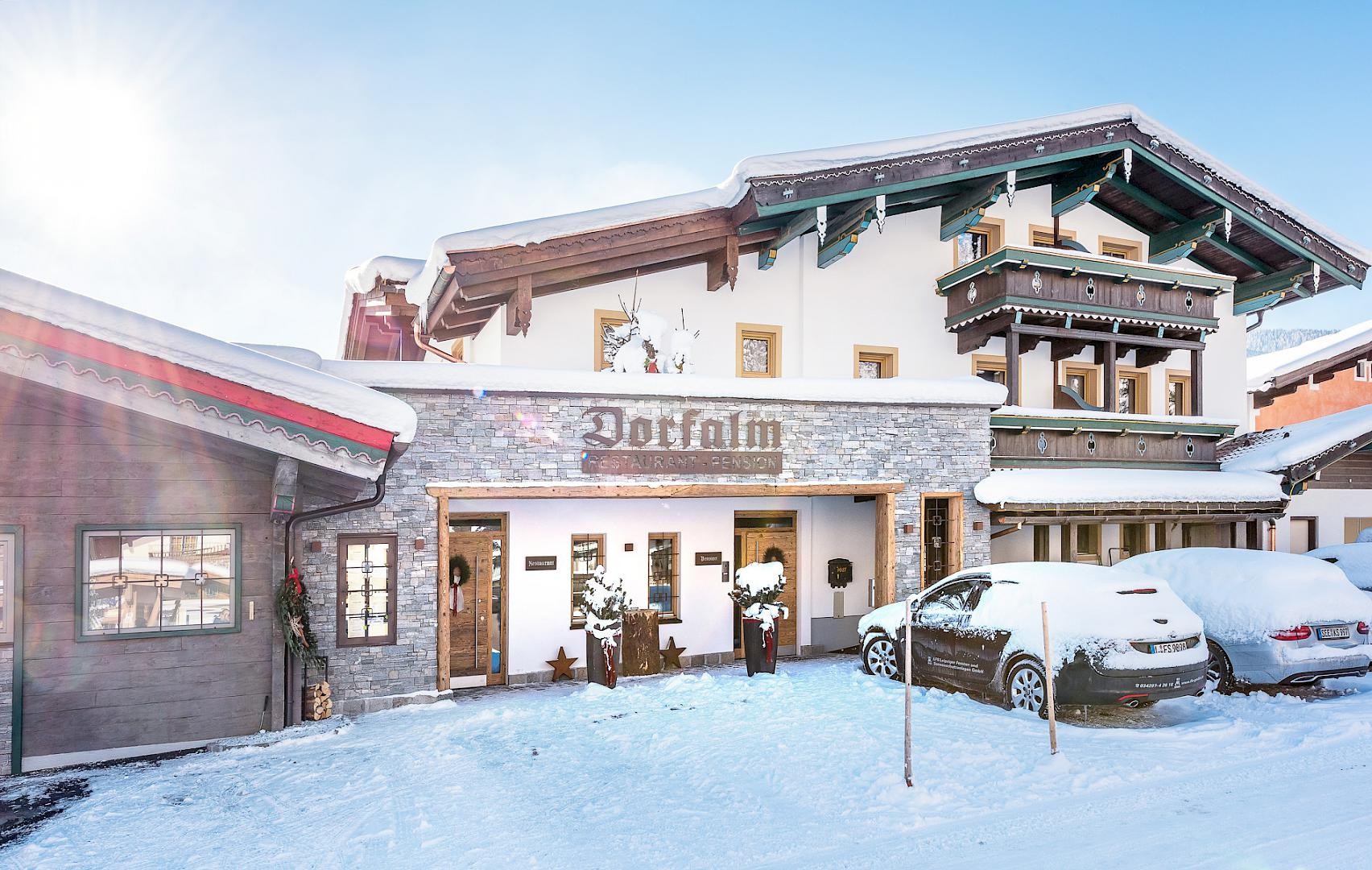 Pension Dorfalm im Winter