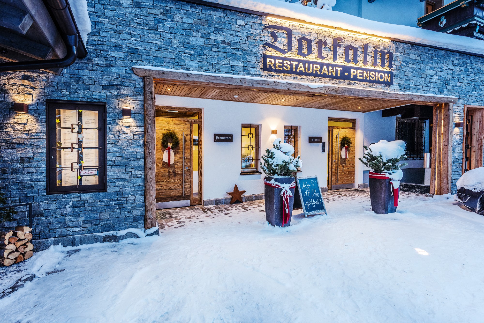 Dorfalm Winteransicht